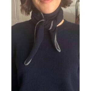 NEW LISA YANG chelsea scarf in navy graphite